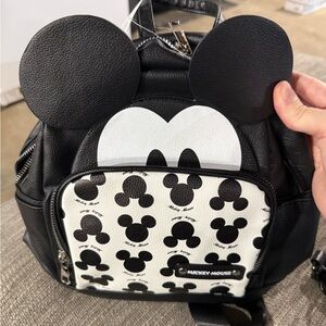 NWT Mickey Mouse Black and White Backpack and Wallet